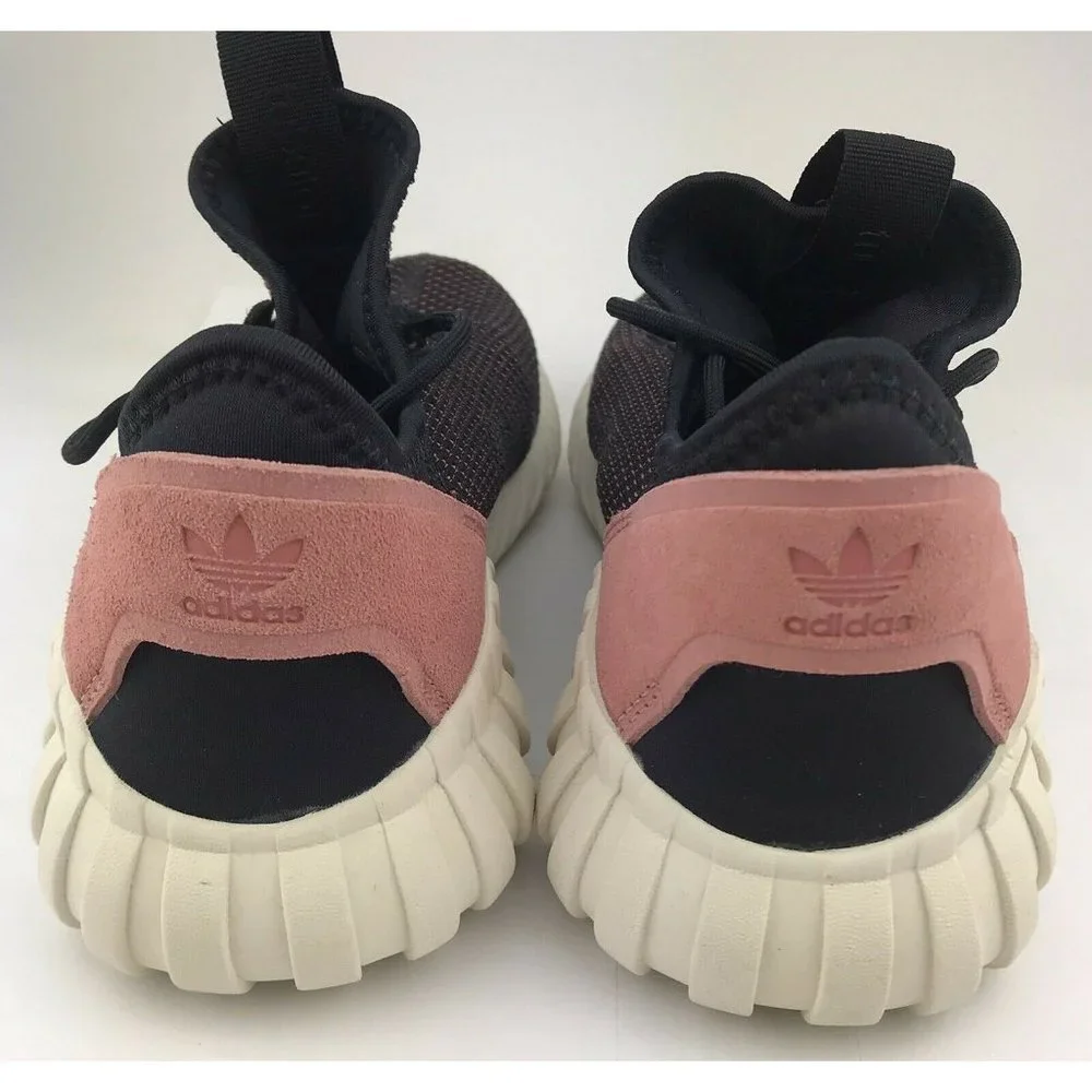 Adidas Womens EVN‎ 791001 Black Pink Sneakers Shoes shadow knit tubular Size 7.5